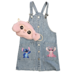 Stitch Figürlü Peluş Çantalı Denim Jile 2 - 9 Yaş - Görsel 2