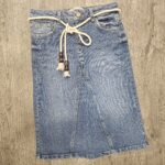 Genç Kız Halat Kemerli Denim Uzun Etek | 7-16 Yaş - Görsel 3