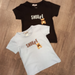 Çocuk "Shouke" Ayıcık Figürlü Nakışlı T-Shirt 5-8 Yaş - Görsel 2
