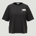 Genç Kız Kelebek ve Workshop Baskılı Oversize T-Shirt 11-14 Yaş - Görsel 5