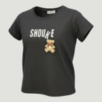 Çocuk "Shouke" Ayıcık Figürlü Nakışlı T-Shirt 5-8 Yaş - Görsel 3