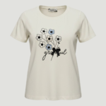 Kız Çocuk "Nice" & Lovely Cat Buklet Nakışlı T-Shirt 5-8 Yaş