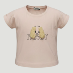 Kız Çocuk Peluş Detaylı T-Shirt 5-8 Yaş