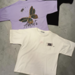 Genç Kız Kelebek ve Workshop Baskılı Oversize T-Shirt 11-14 Yaş - Görsel 2